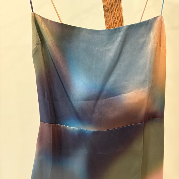 NWT REFORMATION Frankie Silk Dress Blur - Picture 10 of 10